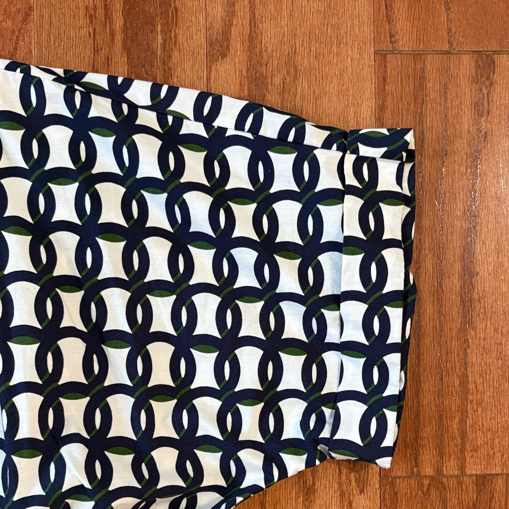 Anthropologie Navy & White Geometric Maxi Dress - Picture 3 of 6